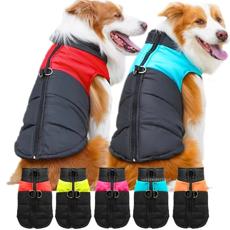 Waterproof Warm Dog Coat Padded Zipper Jacket Outfit