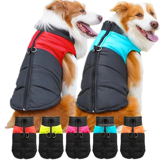 Waterproof Warm Dog Coat Padded Zipper Jacket Outfit