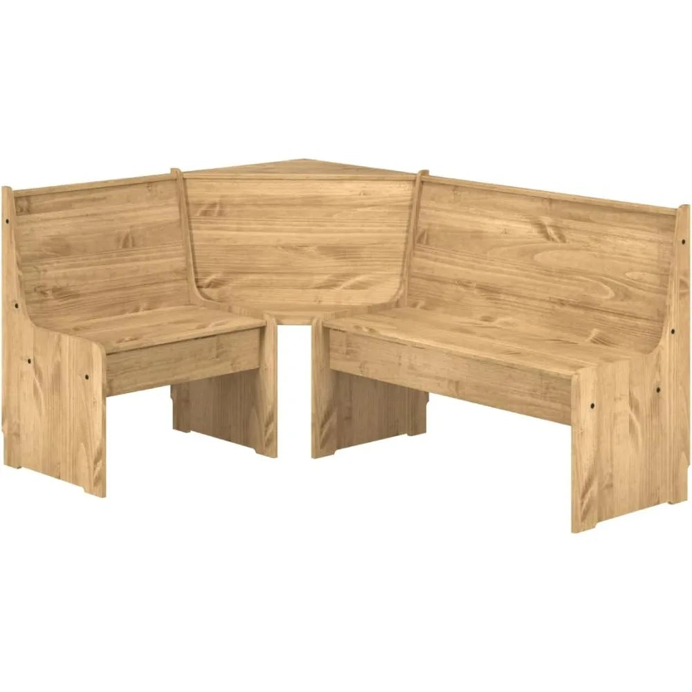 Solid Wood Corner Dining Table Set Farmhouse Dining Furniture