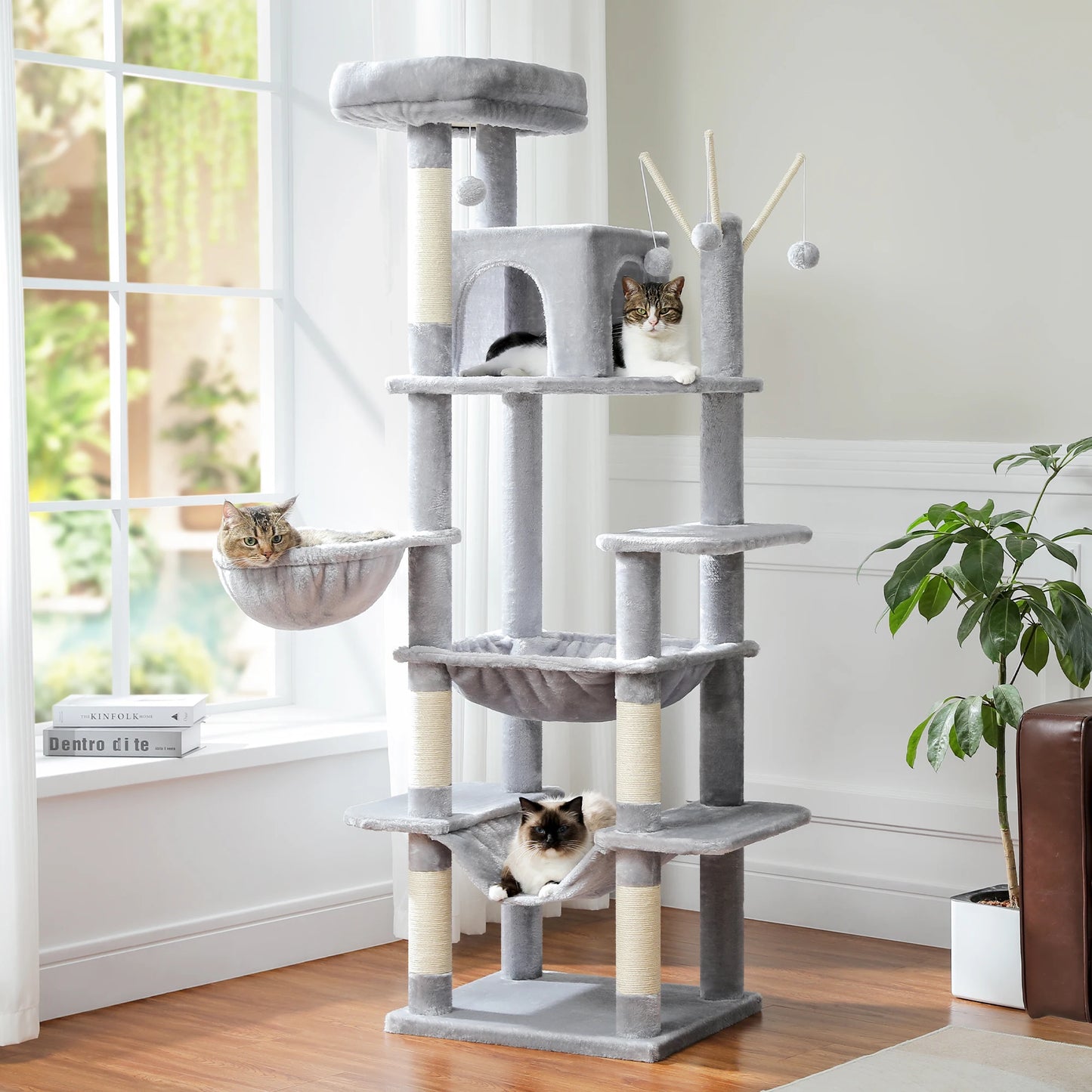 PAWZ Road Tall Cat Tree Large Multi Level Cat Condo