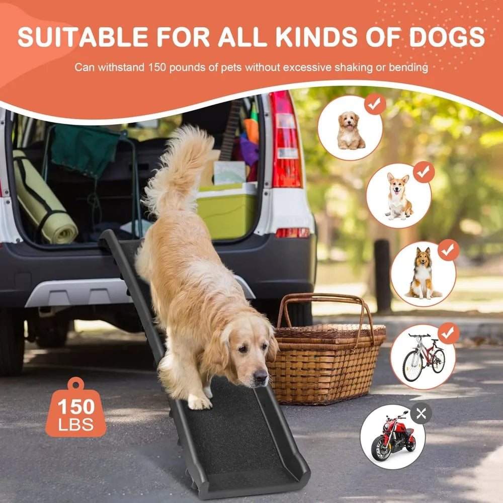 Folding Dog Ramp For Cars And SUVs Non Slip Durable