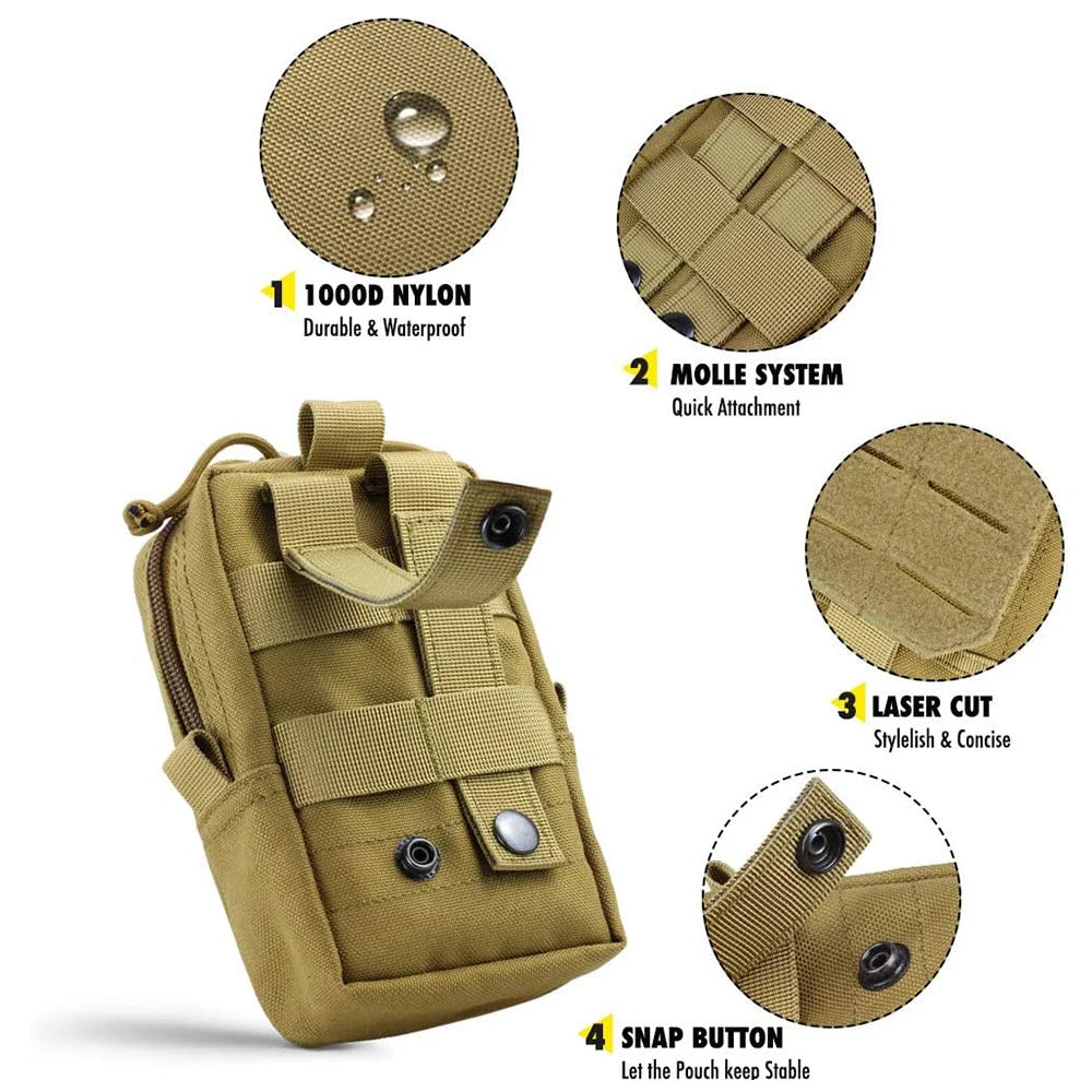 PETRAVELCN Dog Tactical MOLLE Pouches Set For Harness Training