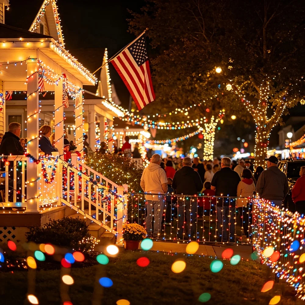YIMIA Patriotic Solar Stake Lights For Independence Day Decoration