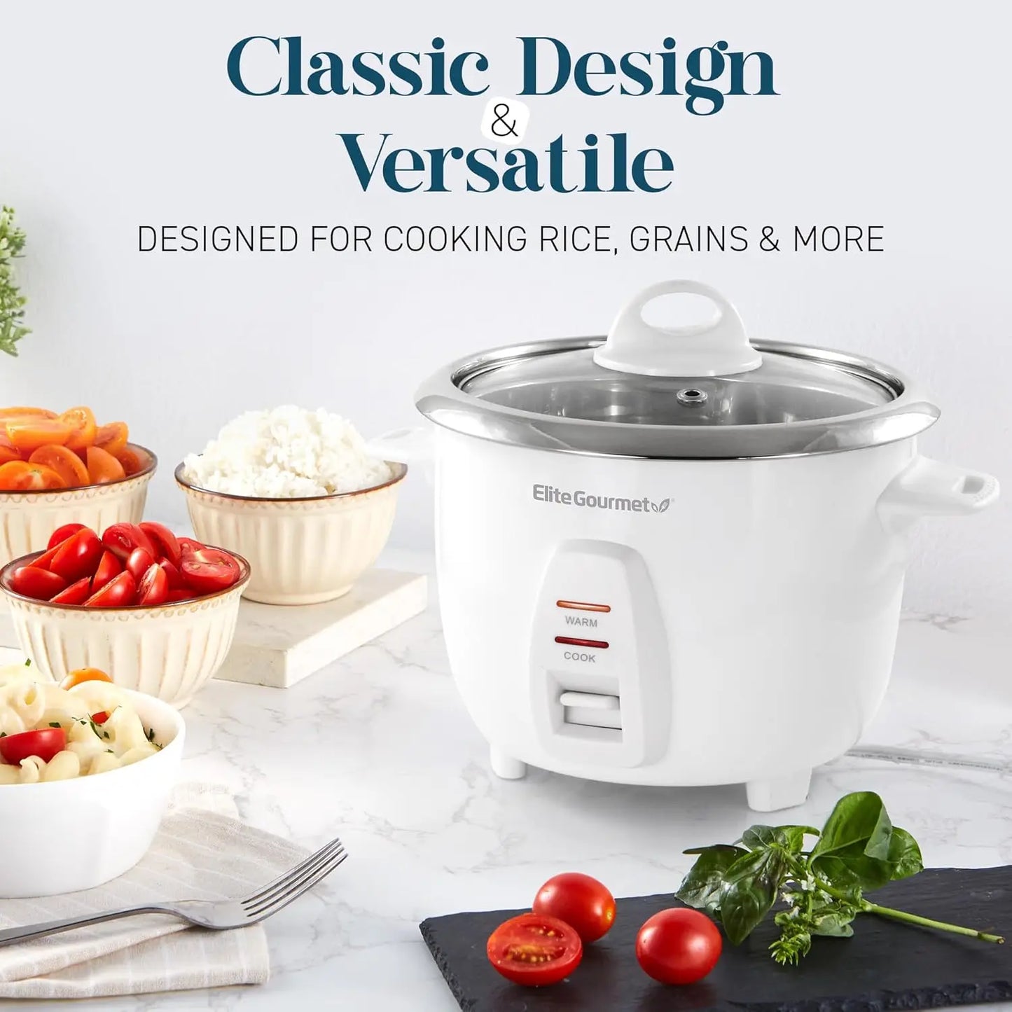 XMSJ Electric Rice Cooker With Stainless Steel Inner Pot