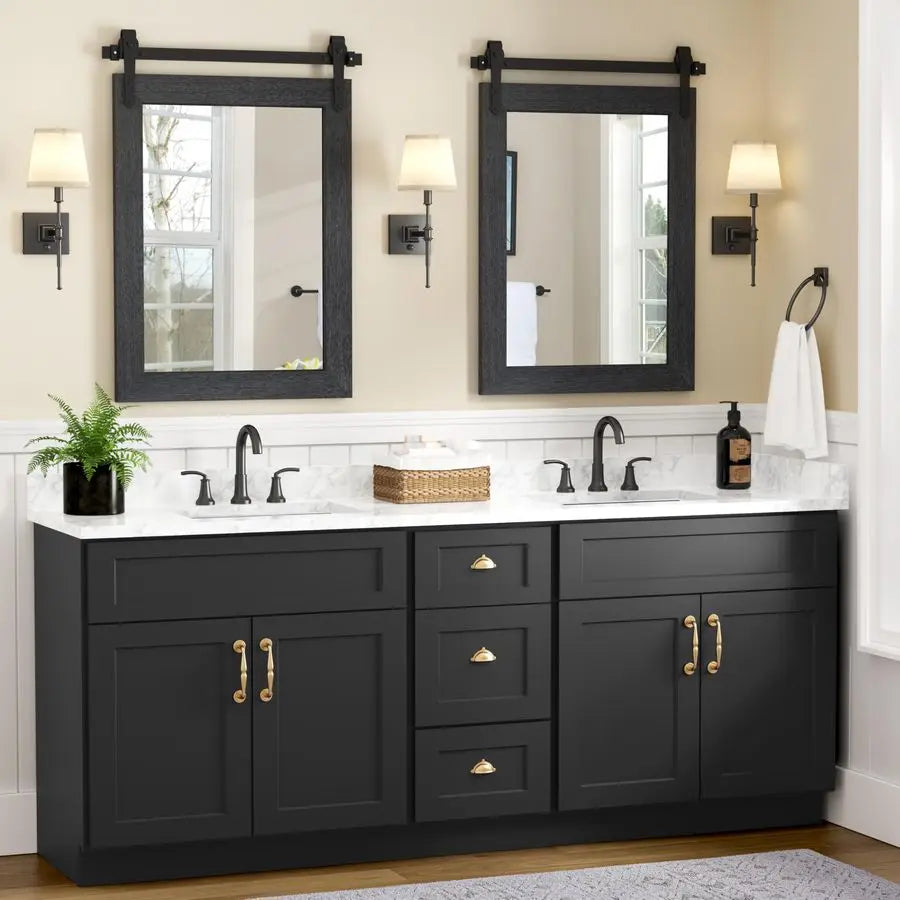Farmhouse Bathroom Mirror Over Sink Rustic Western Barn Decor