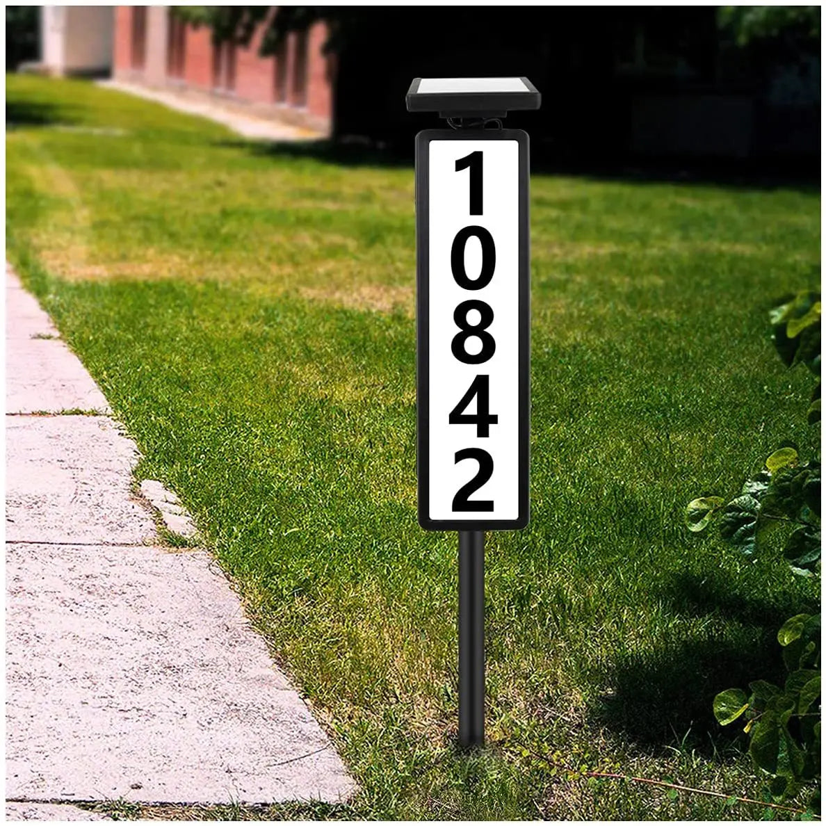 Solar Powered Ground Address Sign Lights For Outdoor Home Decor