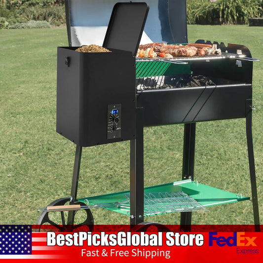 Electric Pellet Smoker Hopper Assembly Kit With Smart Temperature Control