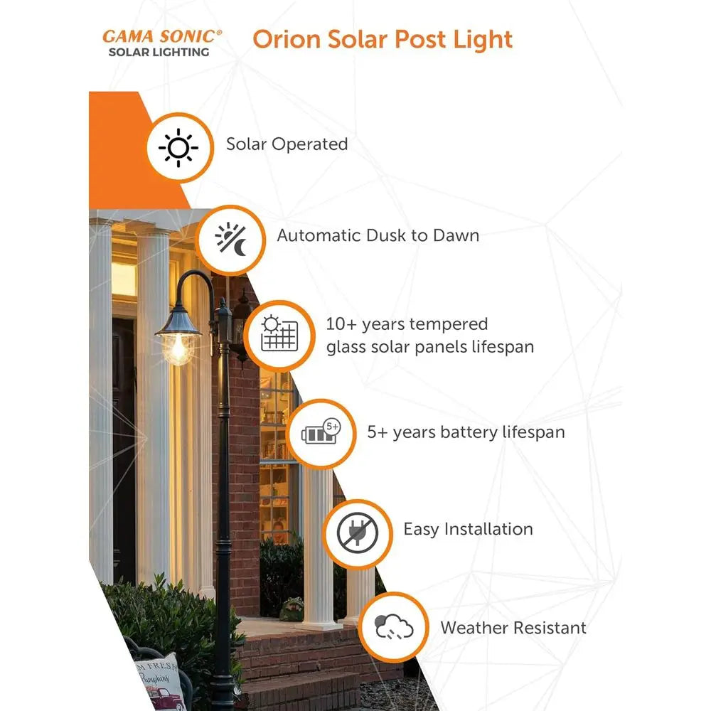 Outdoor Lamp Post Light Kit Resin Industrial Style Fixture