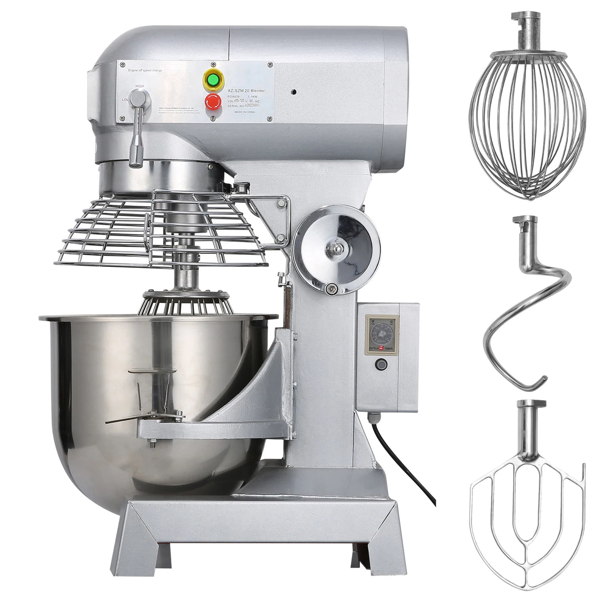 SucceBuy Commercial Electric Dough Mixer With Whisk Attachment