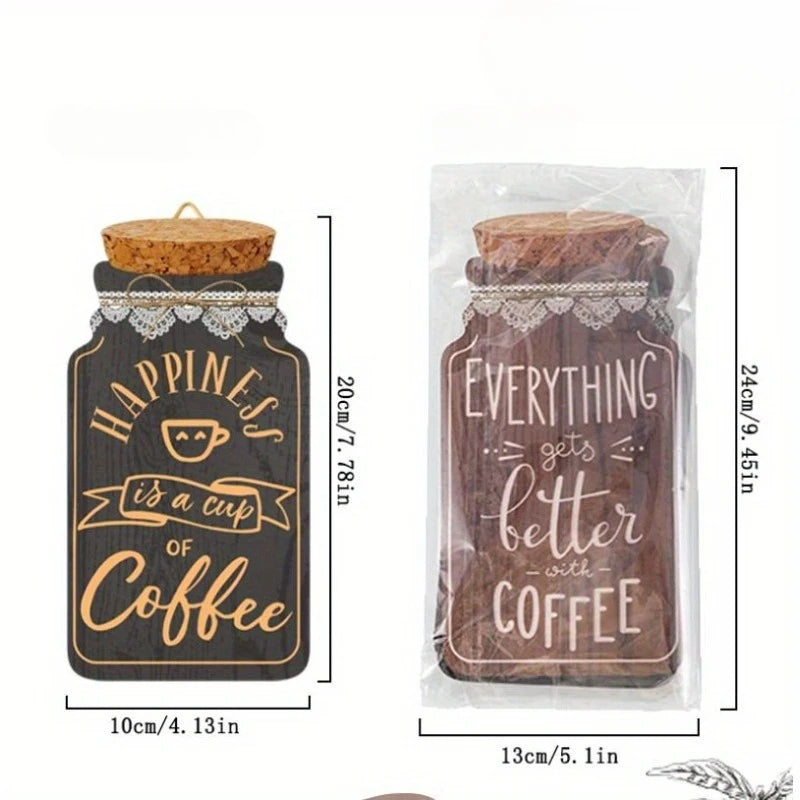 Coffee Wall Decor Wooden Plaques For Kitchen And Cafe