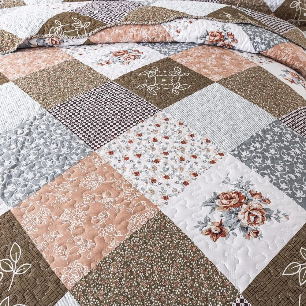 Premium Cotton Ruffle Quilt Set With All Season Bedroom Comfort
