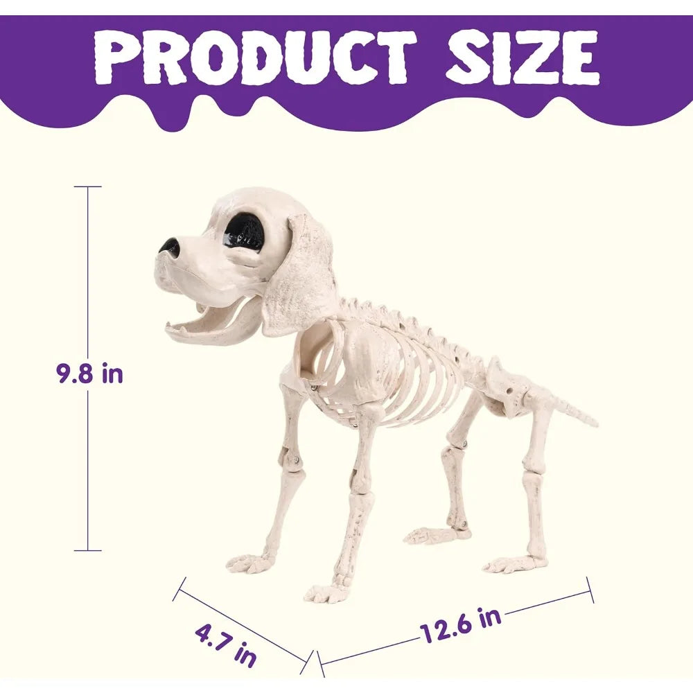 Realistic Posable Halloween Dog Skeleton With Movable Joints