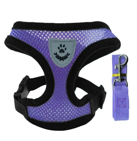 Cat Harness Vest With Leash And Adjustable Mesh For Pets