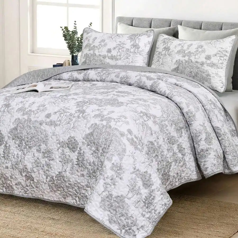 Premium Polyester Cotton Three Piece Quilt Set Cover