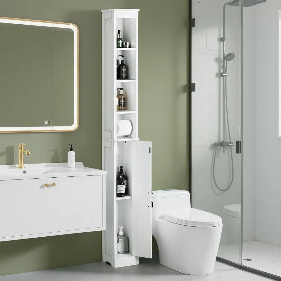 XIUWO Bathroom Storage Cabinet With Adjustable Shelves