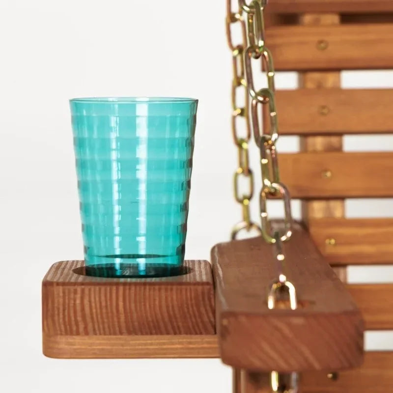 Casual Heavy Duty Porch Swing 700 Lb Capacity Cup Holders