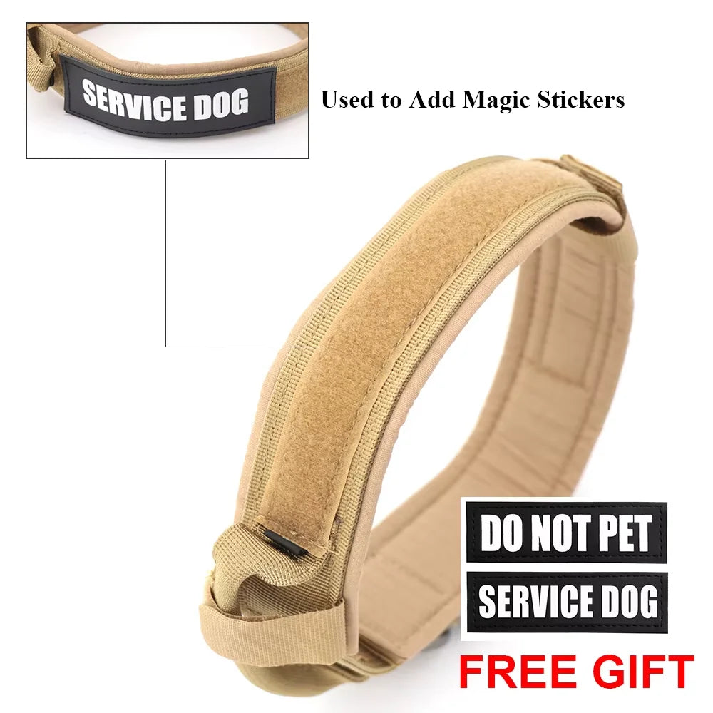 Dog Training Collar And Leash Set, Adjustable Tactical Collar