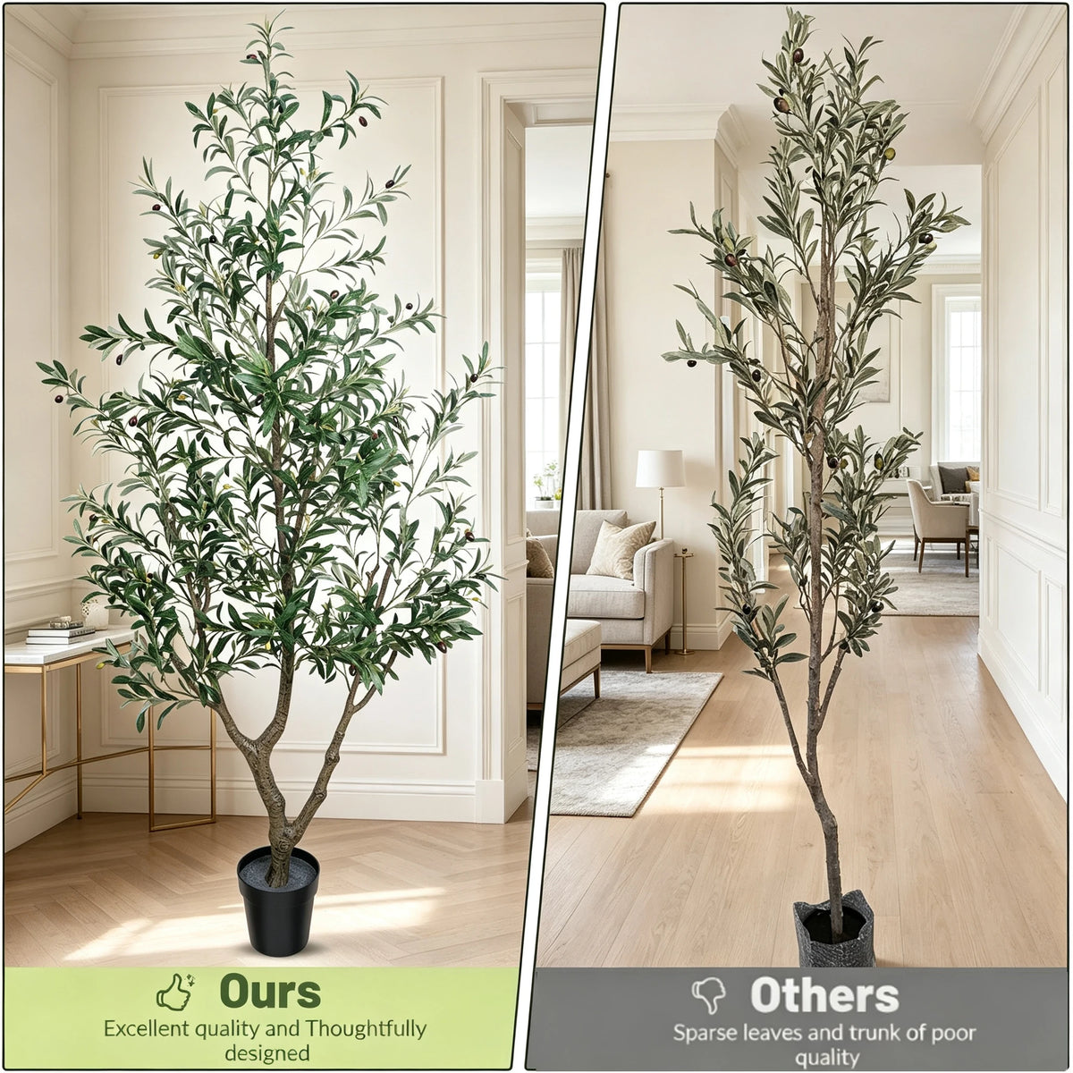 Olitree Artificial Olive Tree With Natural Trunk For Home Decor