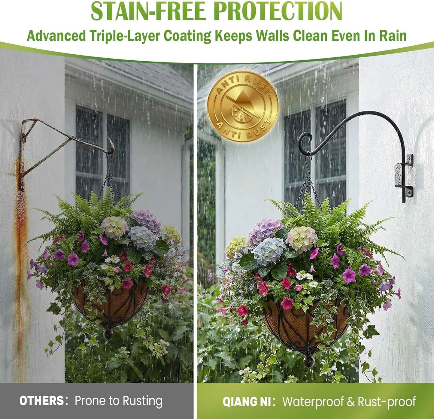 XMSJ Bird Feeder Hangers Outdoor Swivel Plant Bracket Wall Mount