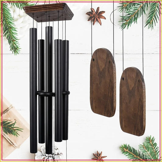 Deep Tone Memorial Wood And Aluminum Wind Chimes For Garden