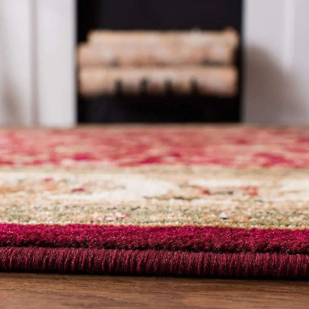 Oriental Area Rug Traditional Jacquard Plush Non-Shedding