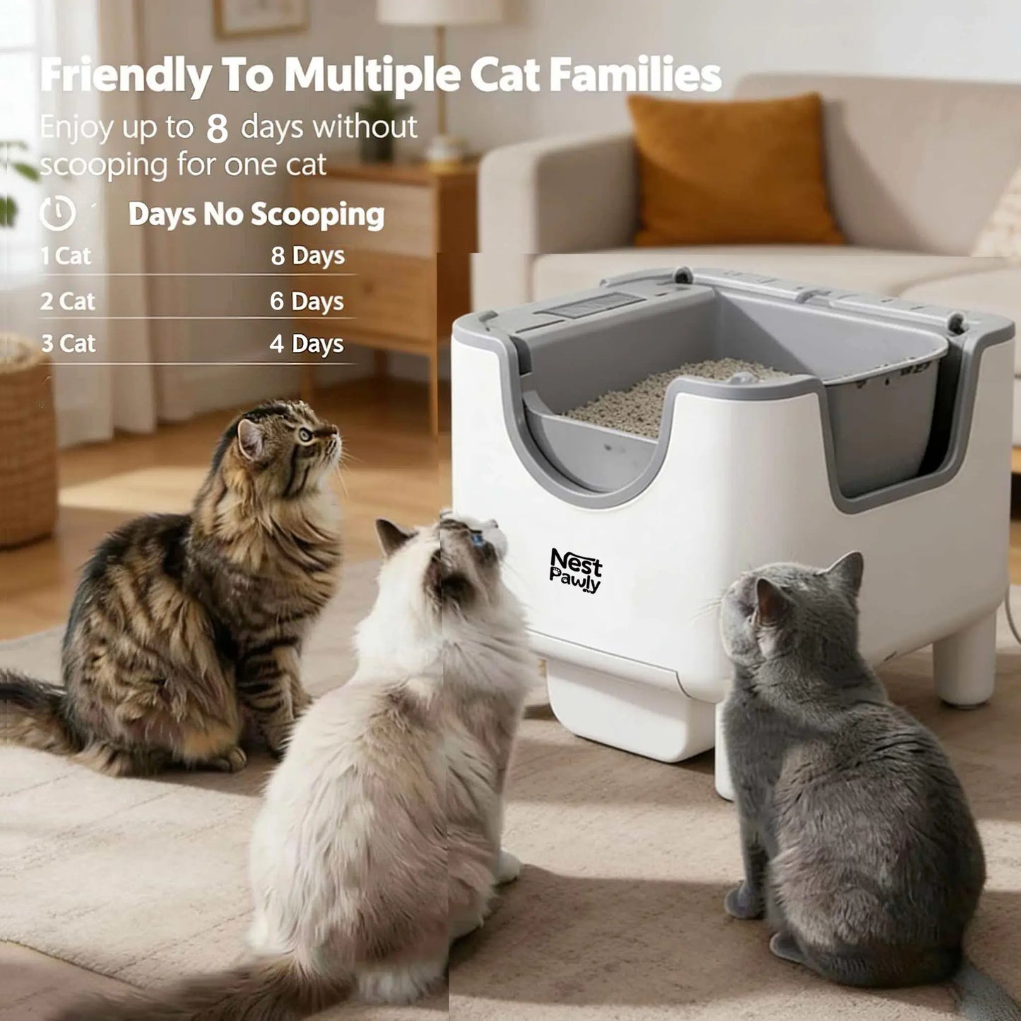 NestPawly M07 Automatic Self Cleaning Cat Litter Box