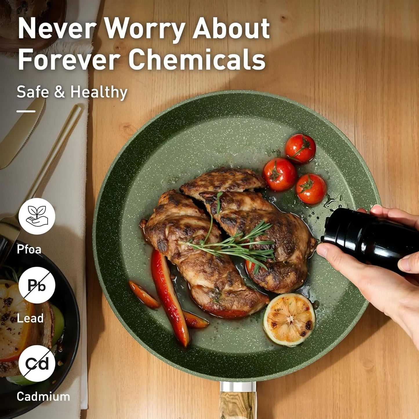 Nonstick Granite Induction Cookware Set PFOA PFOS Free