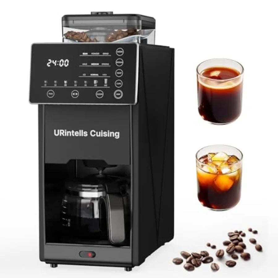 SHXI Programmable Coffee Maker With Grinder For Hot Cold Brew