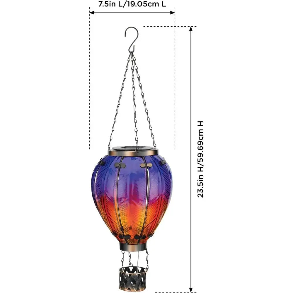 XMSJ LED Hot Air Balloon Solar Lantern Outdoor Decor