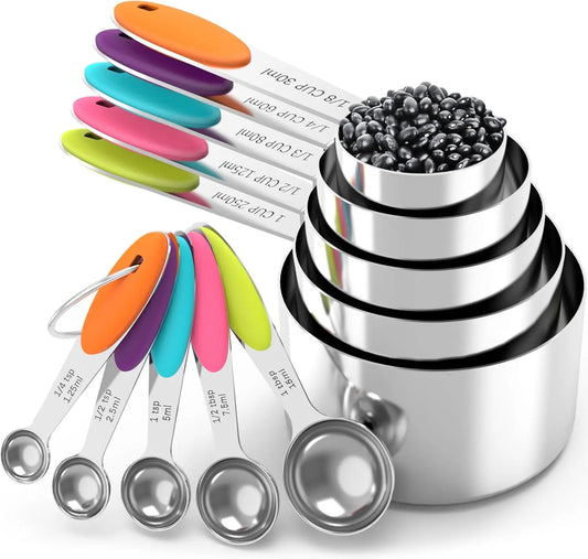 Measuring Cups And Spoons Set Stainless Steel Kitchen Utensils