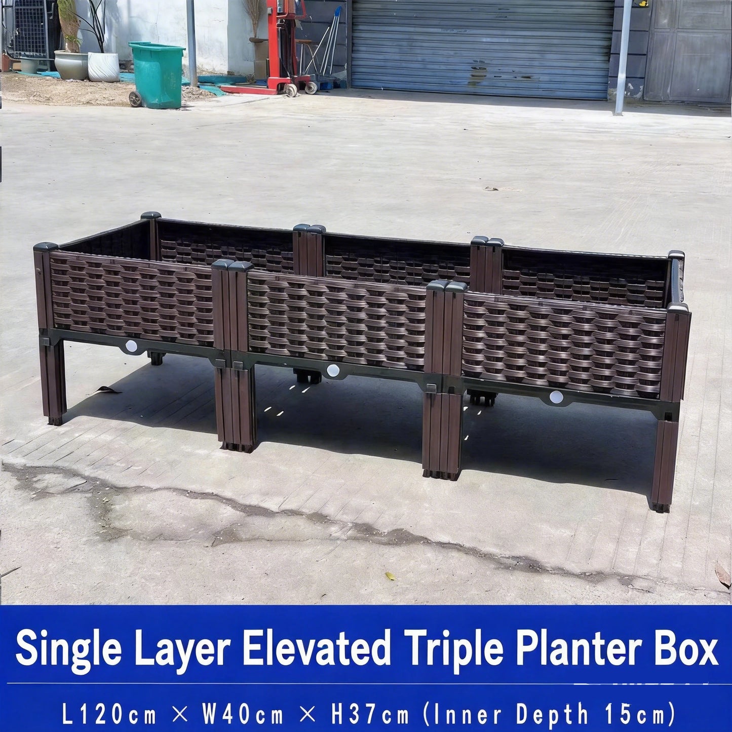 Multifunctional Raised Planter Box With Legs For Outdoor Gardens And Balconies