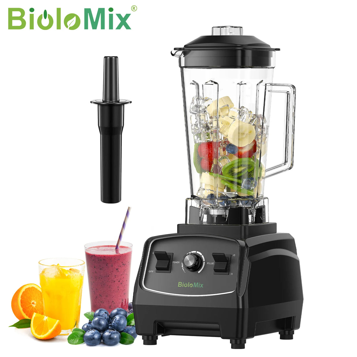 Biolomix BPA Free Heavy Duty Blender For Smoothies And Ice
