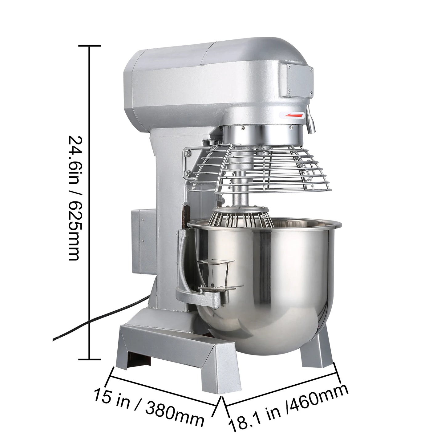 SucceBuy 450W 3 Speed Commercial Food Mixer Heavy Duty Stainless Steel Whisk