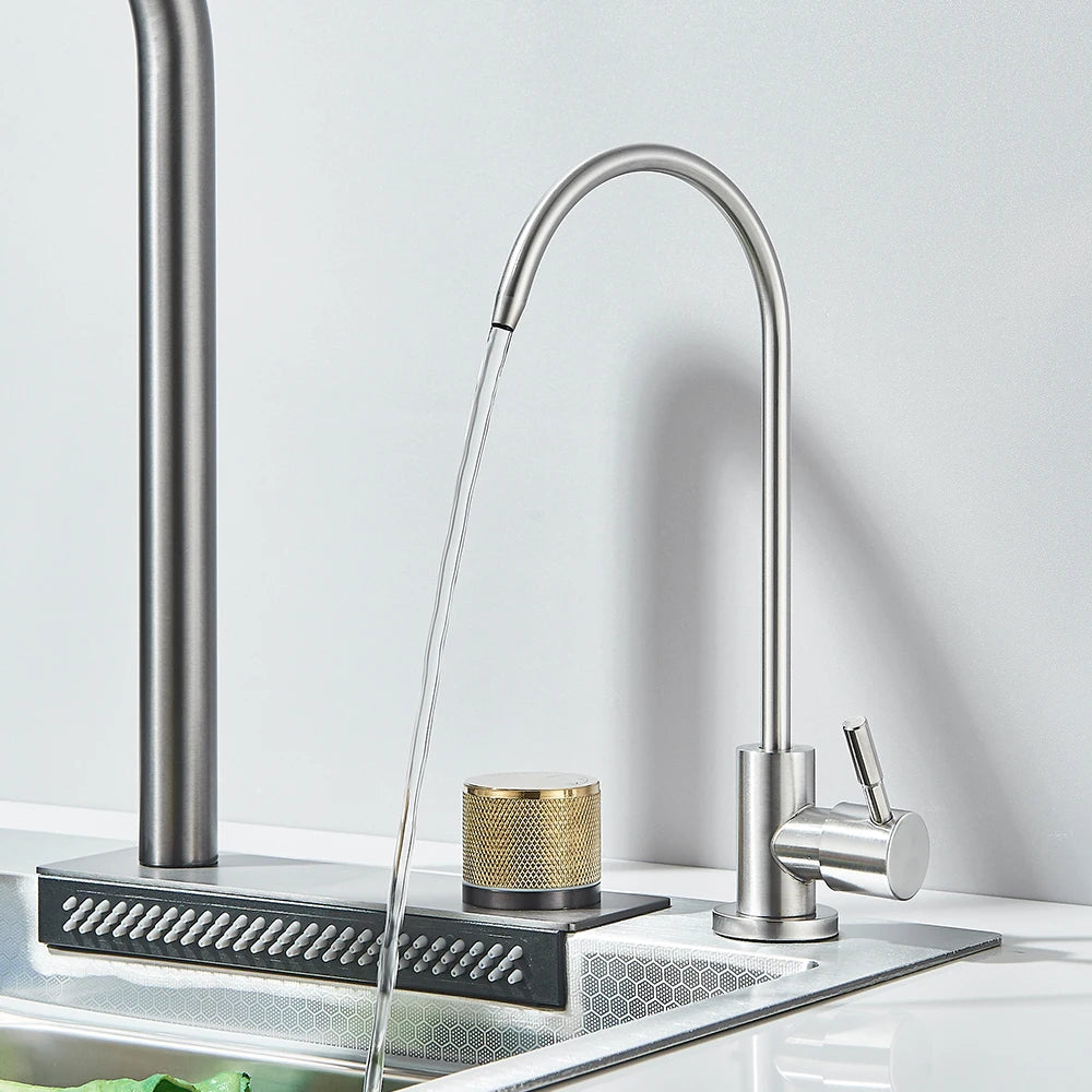 MYQualife Stainless Steel Undermount Kitchen Sink Four Holes With Drain