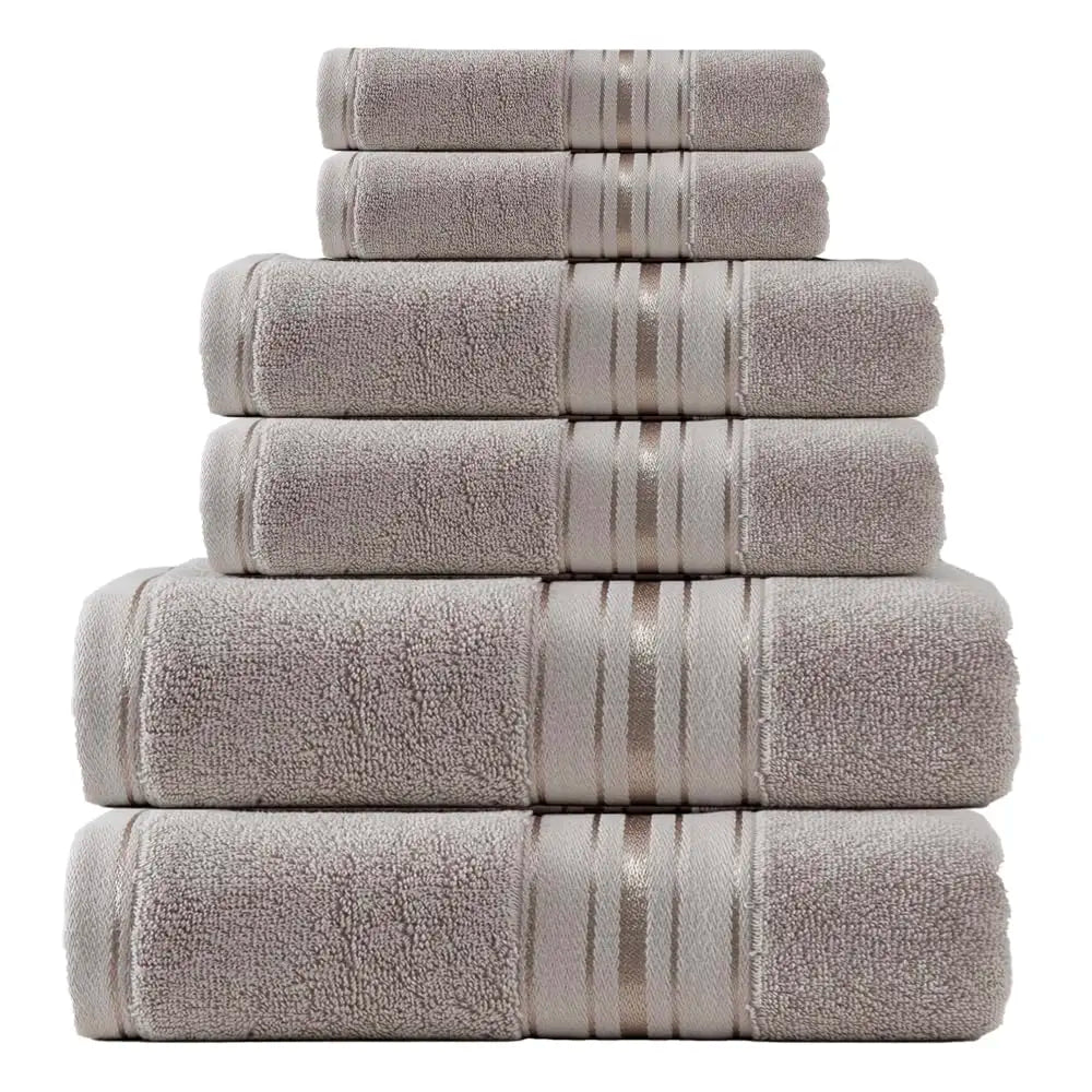 Luxury 6 Piece Turkish Towel Set 600 GSM 100% Cotton Bath Towels