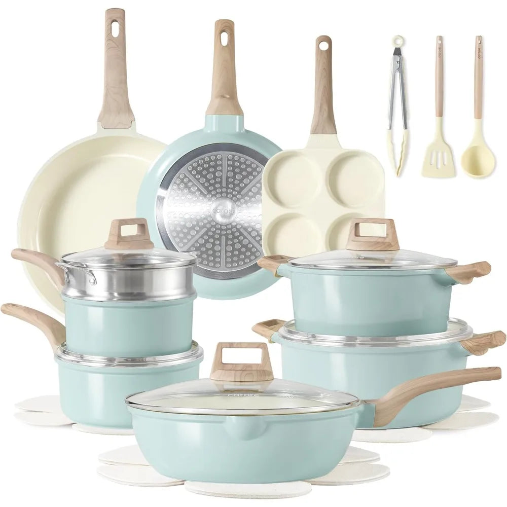 DAFIFY 21-Piece Ceramic Nonstick Induction Cookware Set PFAS Free