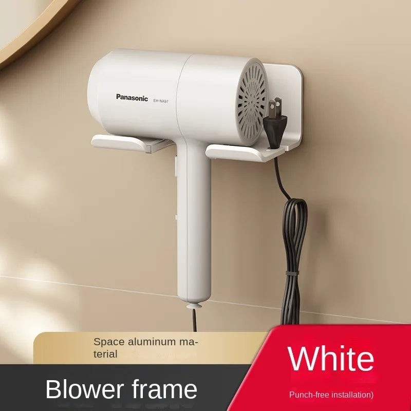 Hair Dryer Holder Wall Mount Aluminum Bathroom Shelf