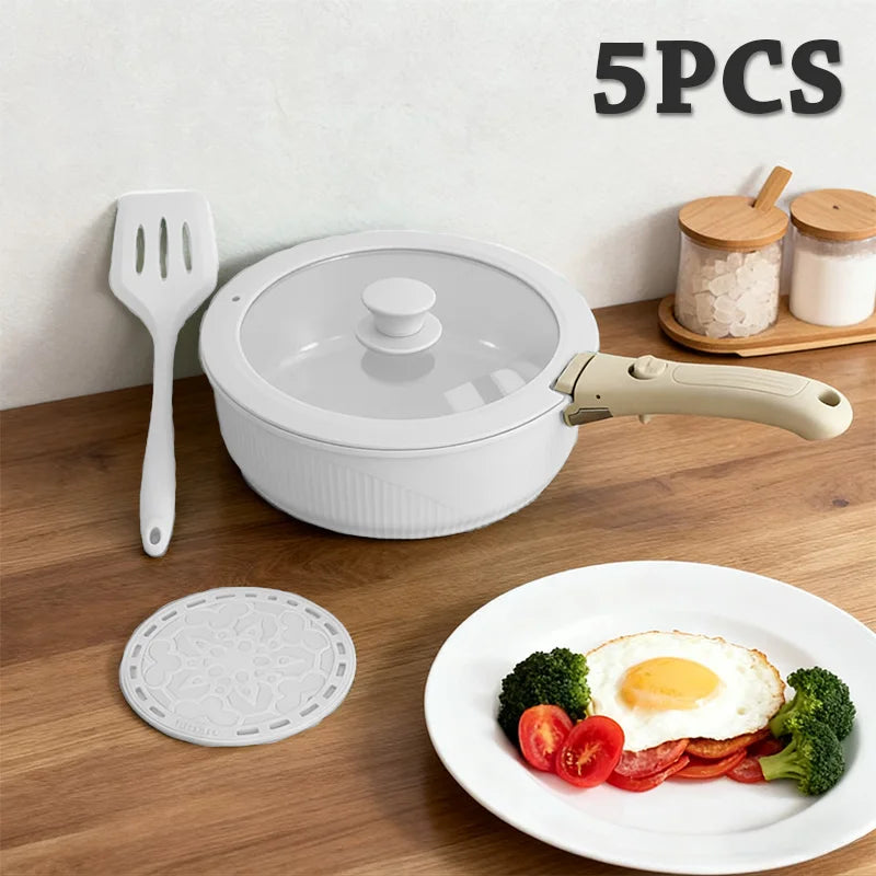 Nonstick Pots And Pans Set With Detachable Handle For Induction