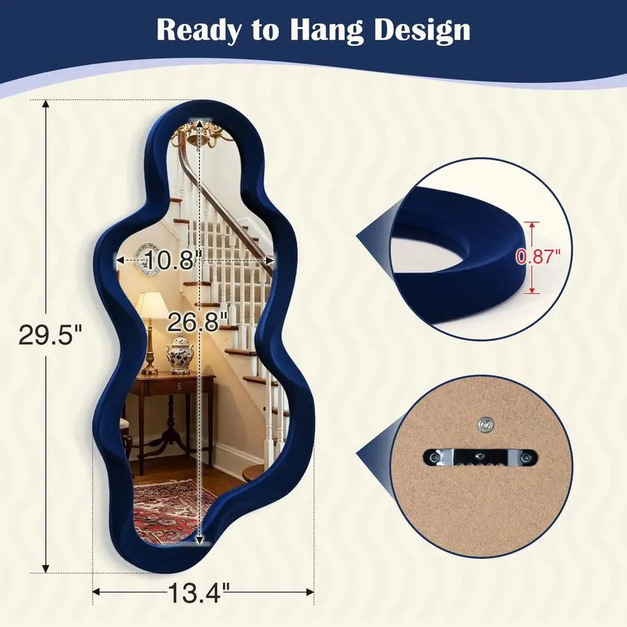 Cloud Shaped Wall Mirror For Teen Girls Bedroom Decor