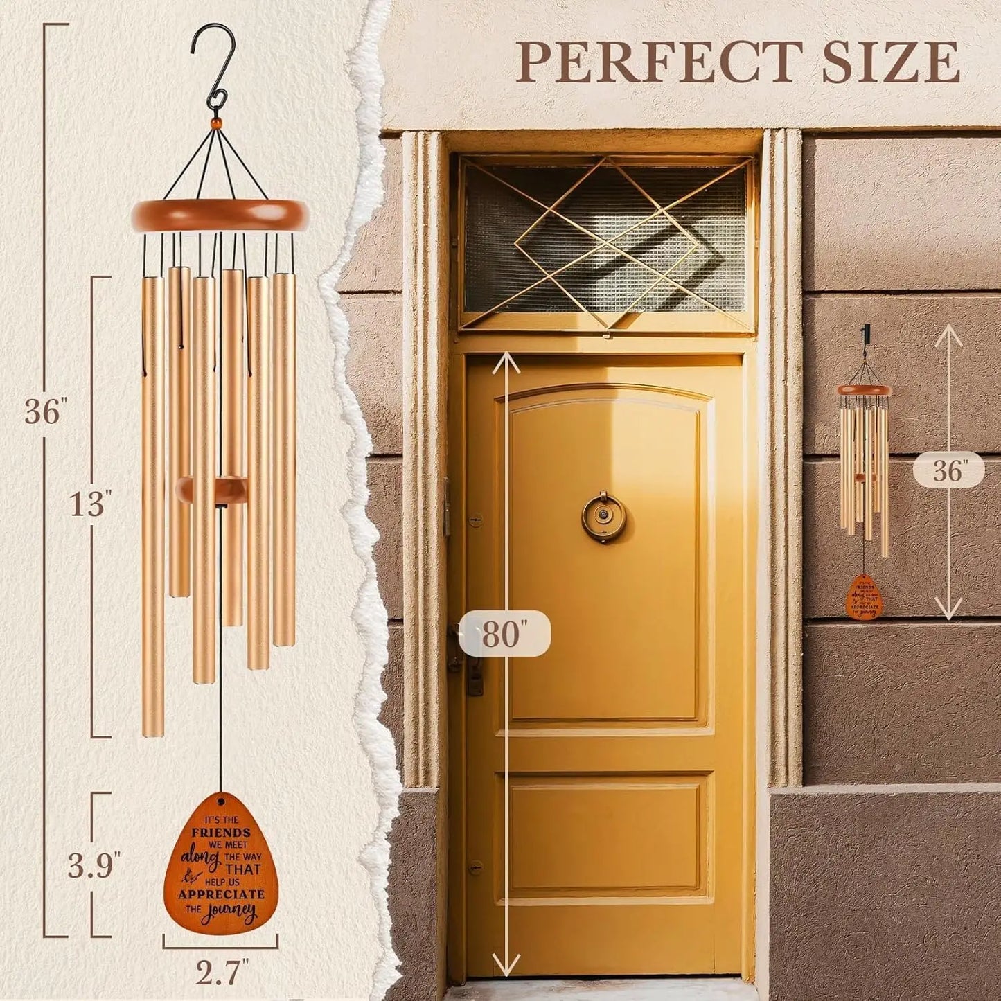 Friendship Wind Chime Outdoor Garden Decor For Best Friends