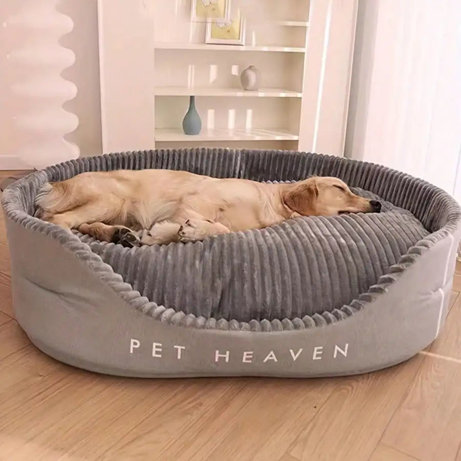 Machine-Washable Cozy Pet Bed With Warm Mat All Seasons