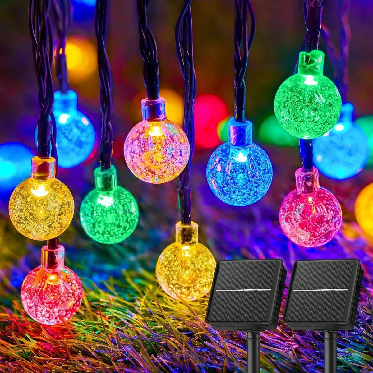 Bhony Solar Powered String Lights Outdoor Waterproof Garden Decor