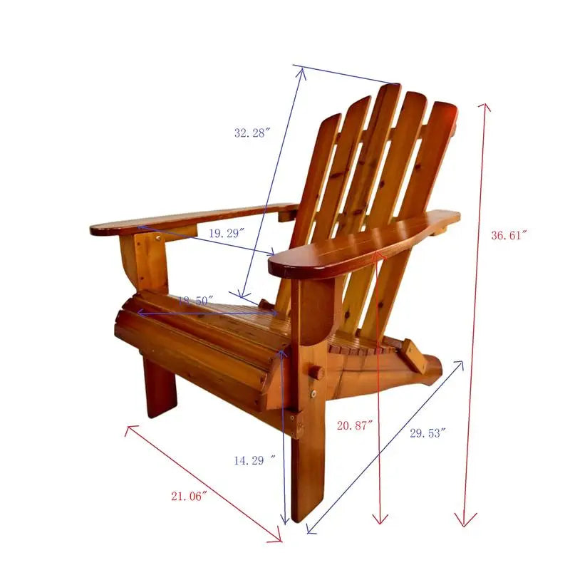 Foldable Outdoor Adirondack Chair For Indoor And Outdoor Use
