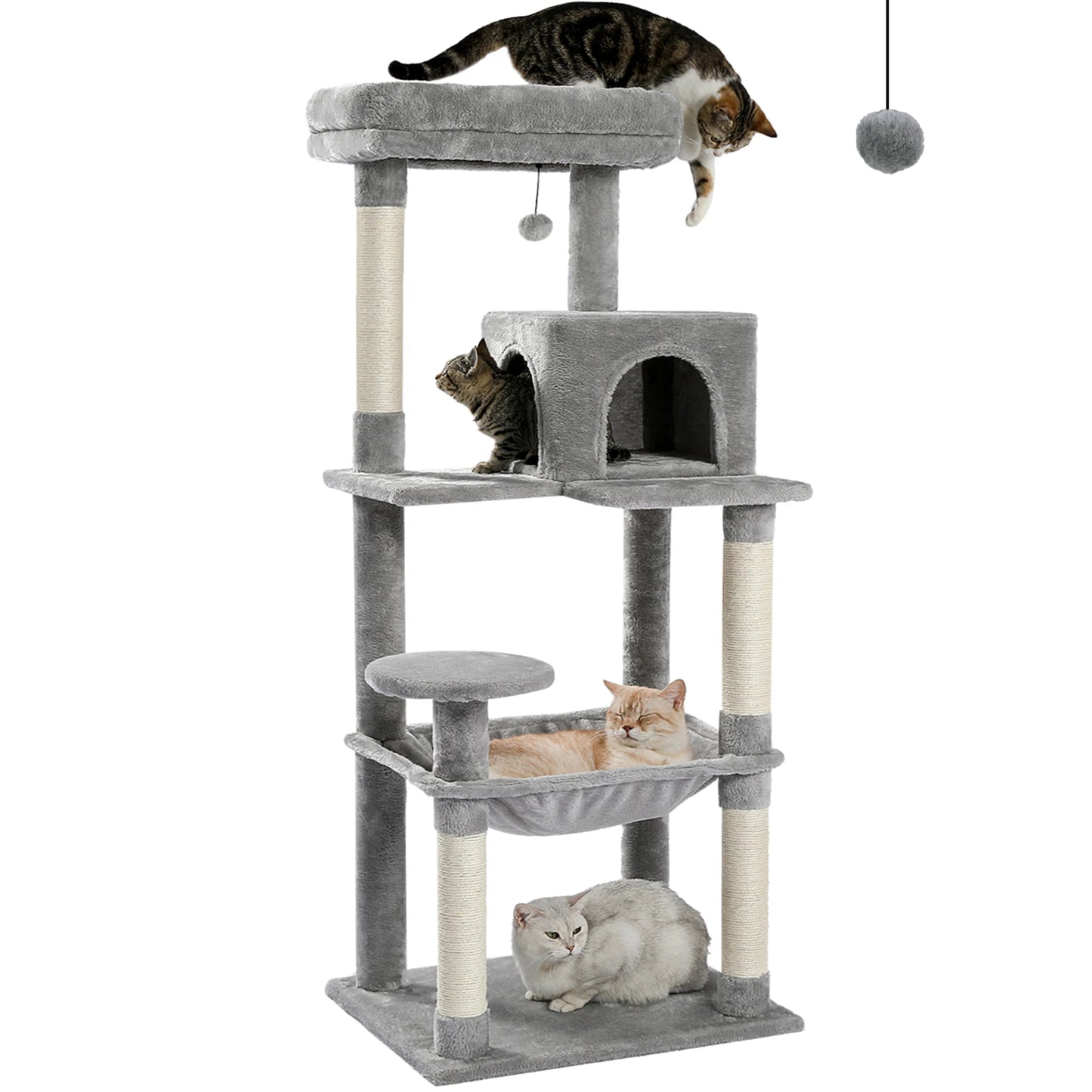 PAWZ Road Indoor Cat Tree With Hammock And Sisal Posts