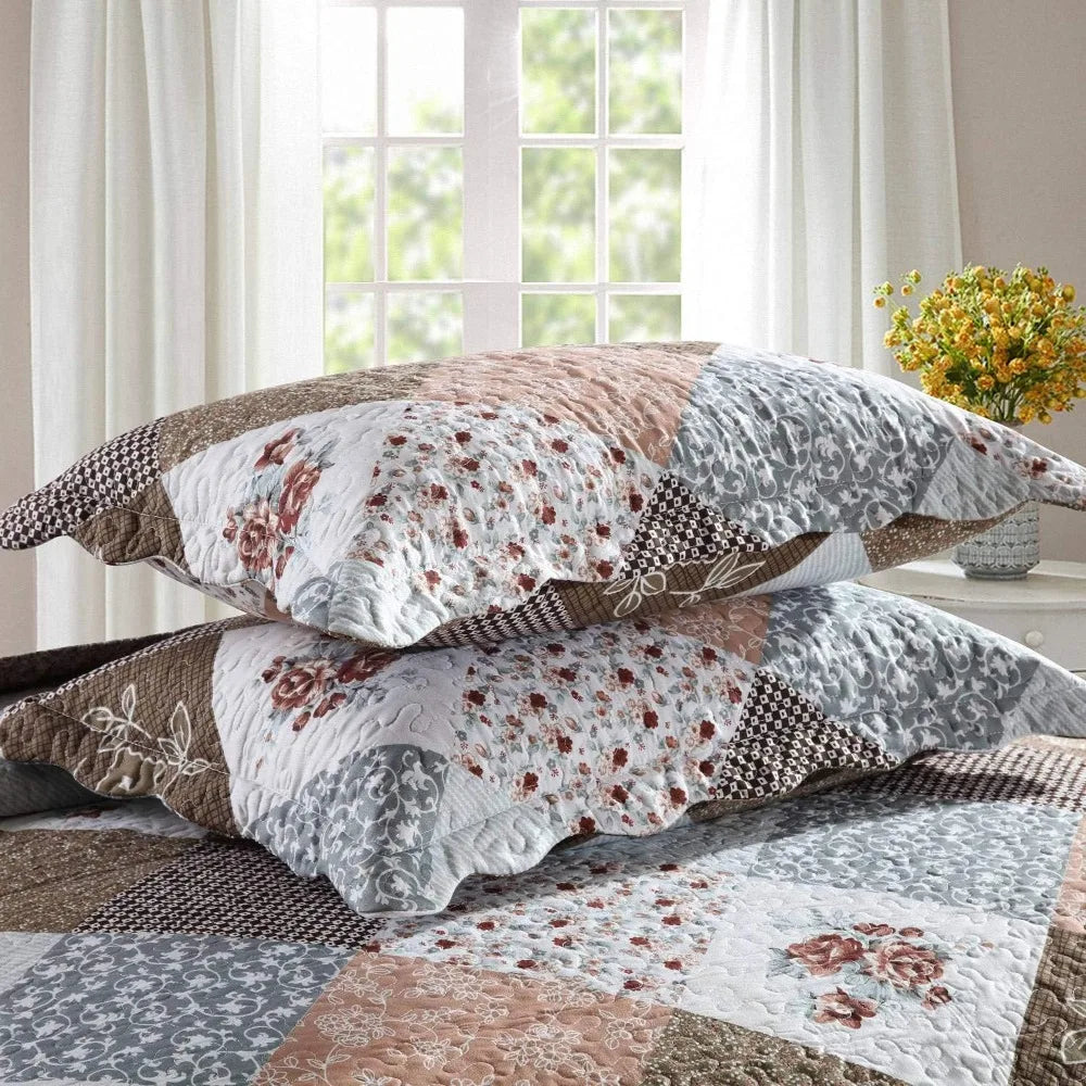 Premium Cotton Ruffle Quilt Set With All Season Bedroom Comfort