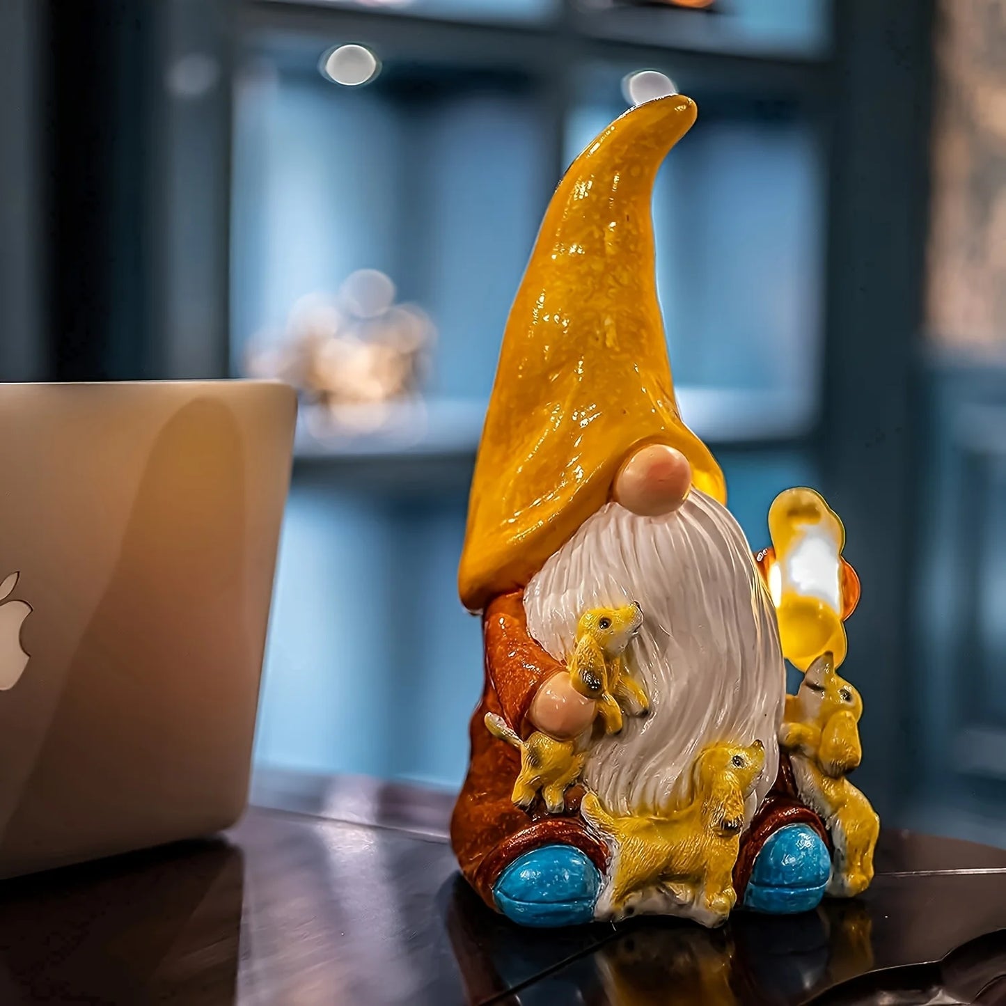 Garden Gnome Statue Solar Lights Outdoor Yard Decor