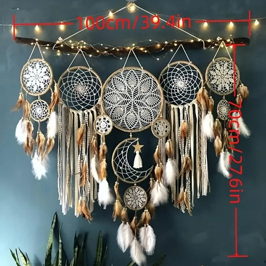 Dream Catcher Moon Dream Chaser Bohemian Wall Decor