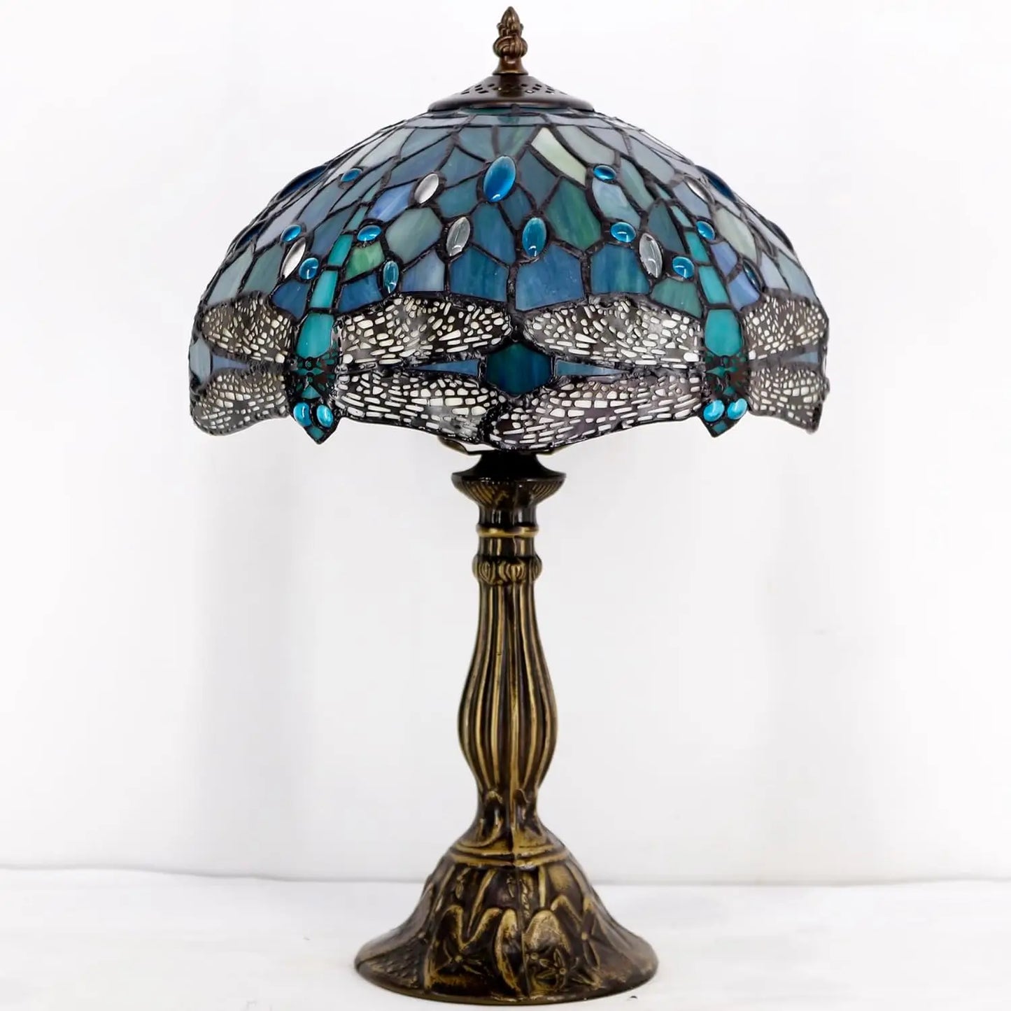 Tiffany Style Dragonfly Stained Glass Table Lamp